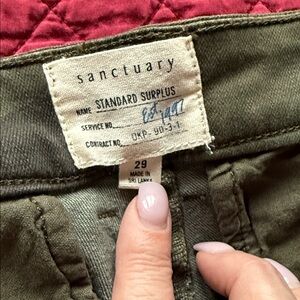 Sanctuary Olive Green Utility Pants